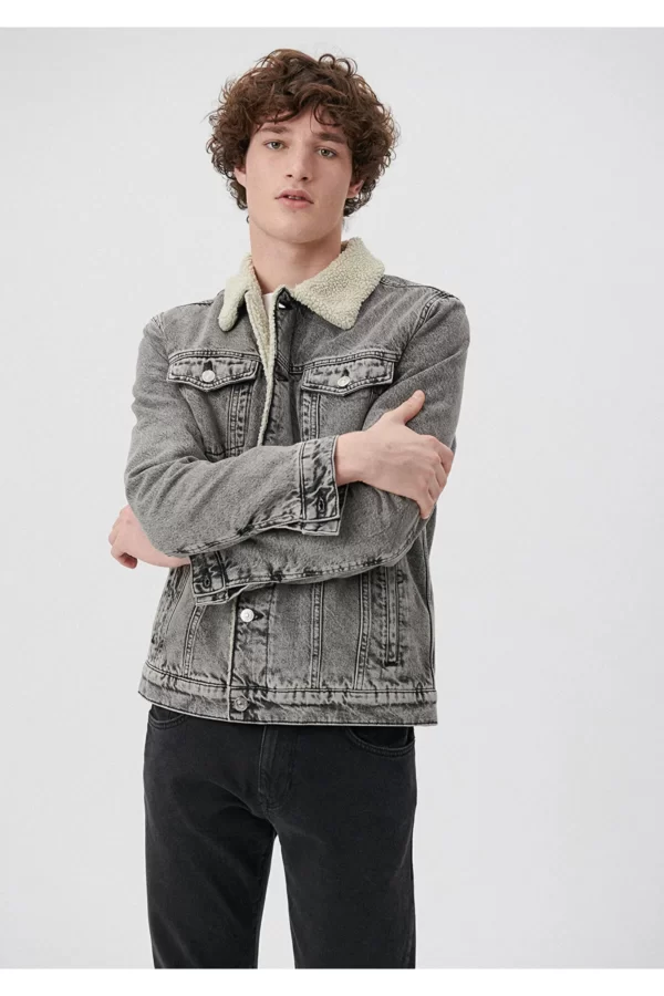 Men's gray denim jacket, Mavi